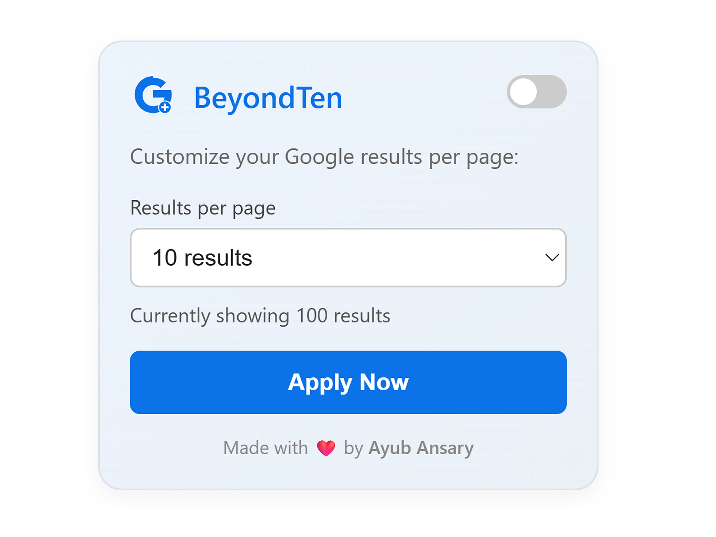 Beyond10 Interface